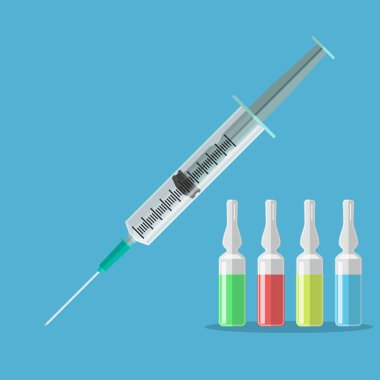 Ampul ve ilaç şırınga.