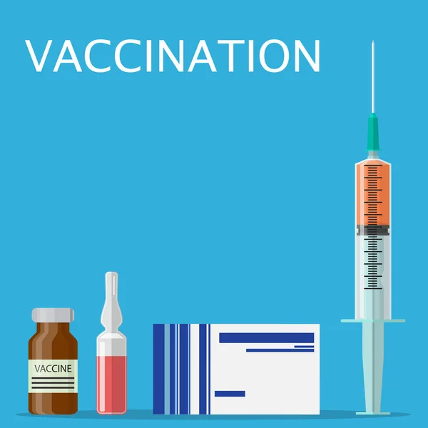 Vaccination concept poster — Stok Vektör