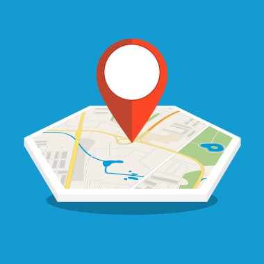 Yollar ile soyut genel şehir haritası,