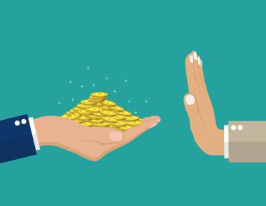 diğer yandan para veren el.