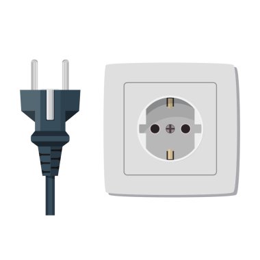 vektör plastik Soket üzerinde beyaz izole