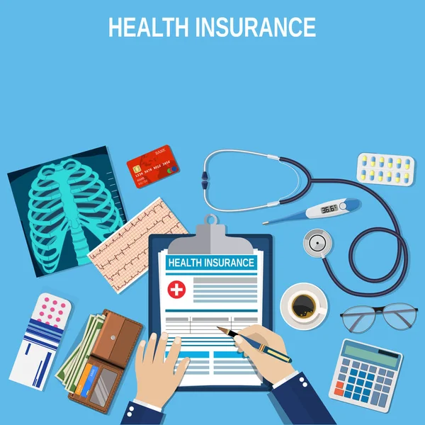 Health insurance concept. — Stock Vector