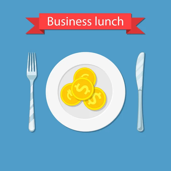 Concepto de almuerzo de negocios i — Vector de stock