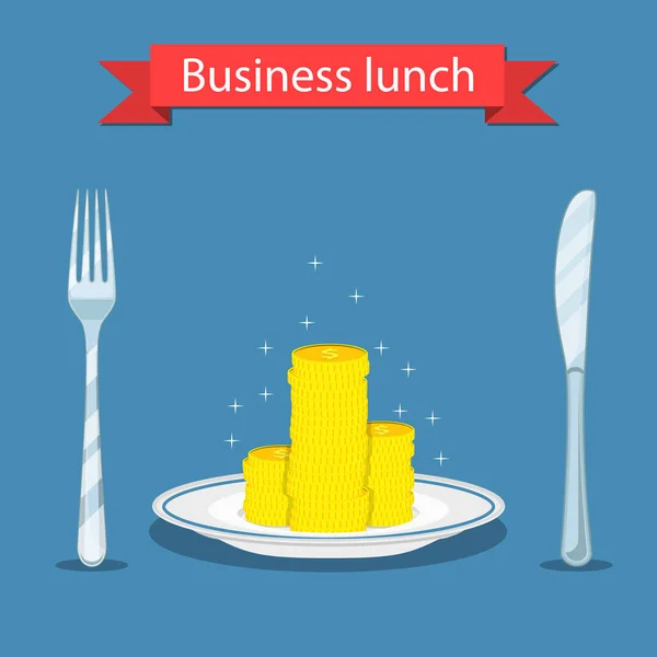 Concepto de almuerzo de negocios i — Vector de stock