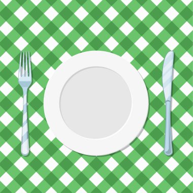 plaka bıçak ve çatal