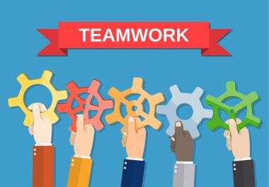 Çizgi film businessmans eller vites katılmadan