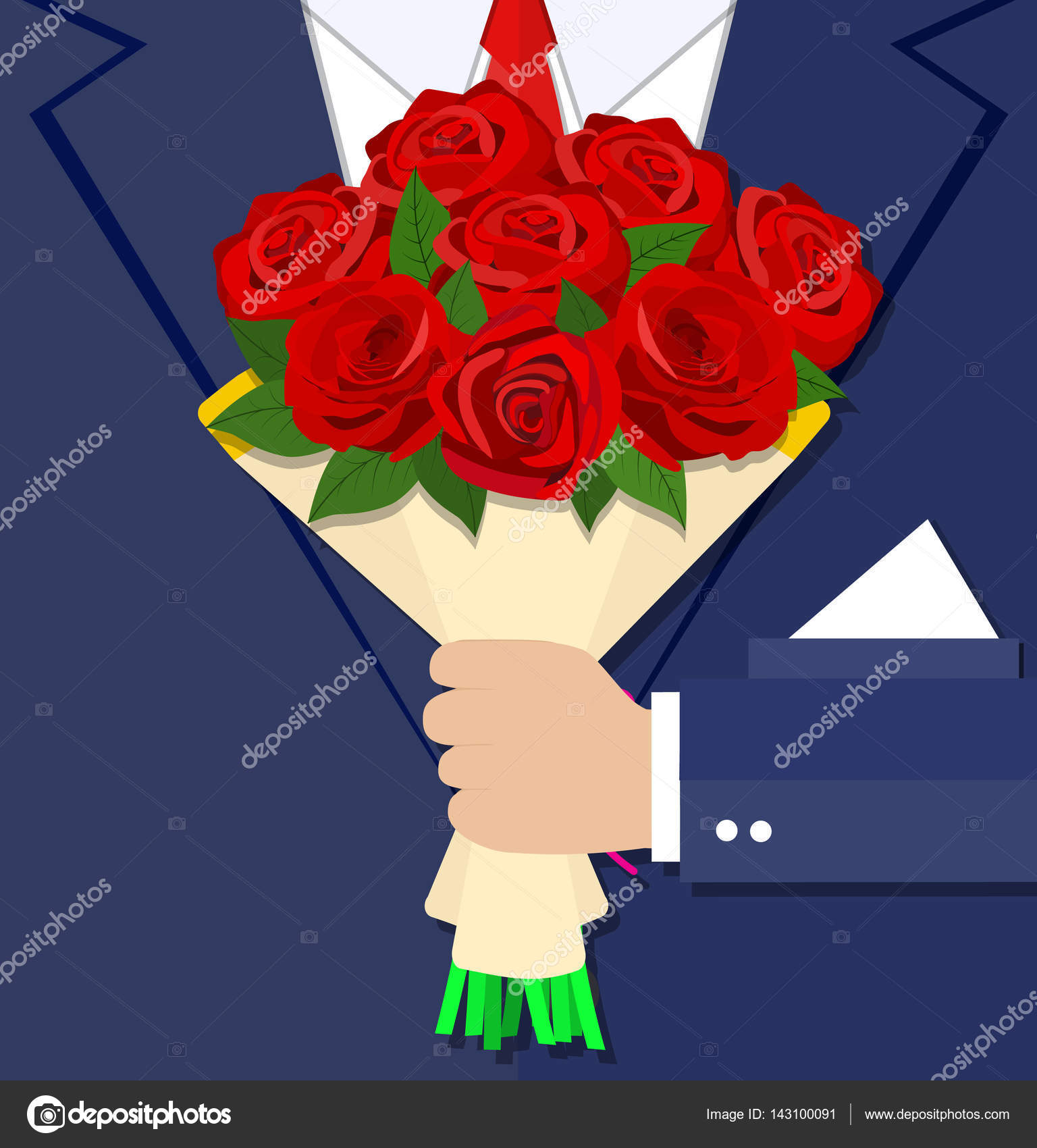Main Avec Bouquet De Roses Et Bouquet De Fleurs Image Vectorielle Drogatnev C Main Avec Bouquet De Roses Et Bouquet De Fleurs Image Vectorielle Drogatnev C