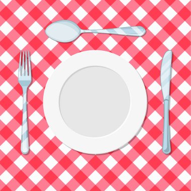 plaka bıçak, kaşık ve çatal