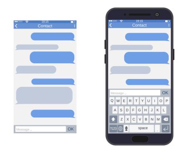 Sms app mesajlaşma ile Smartphone,