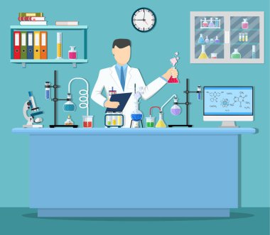 Test tüplü laboratuar asistanı