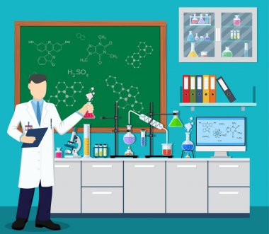 Test tüplü laboratuar asistanı