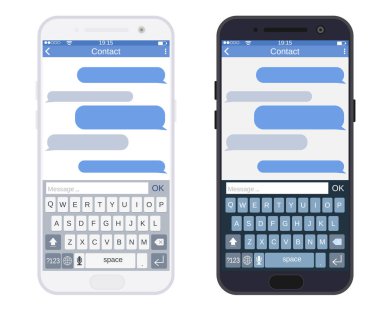Sms app mesajlaşma ile Smartphone,