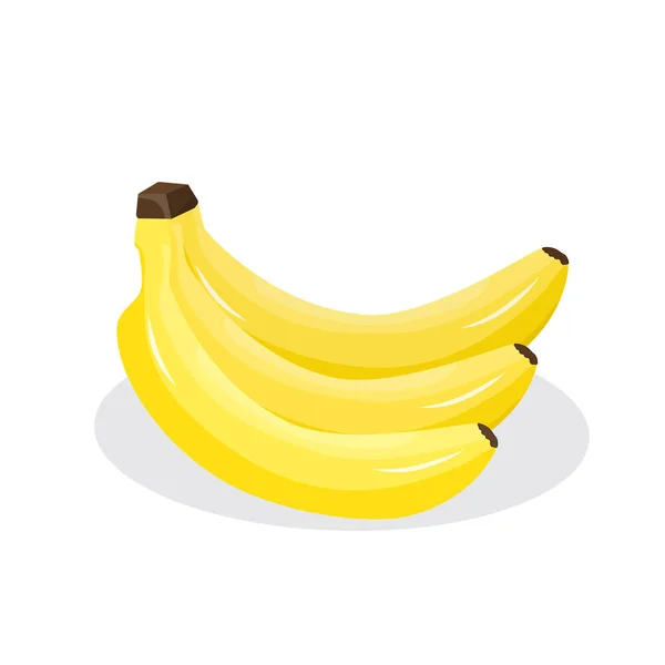 Svěží banán na bílém pozadí — Stockový vektor