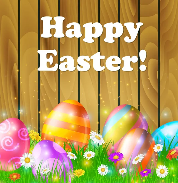 Húsvéti tojás fűben — Stock Vector