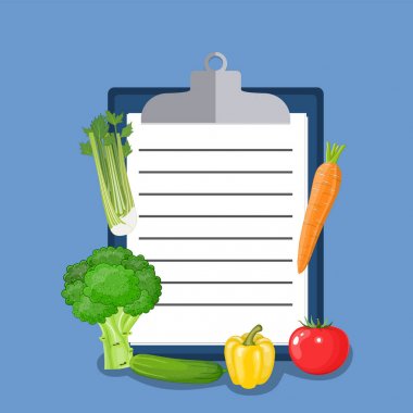 Vegan diyet planı denetim listesi.