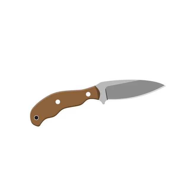 Cuchillo para camping, senderismo — Vector de stock