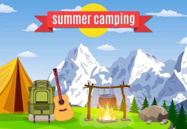 Ay ve yıldızların altında turist çadırı