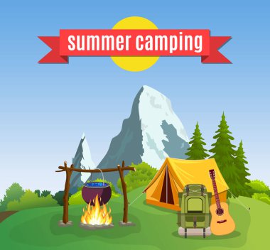 Ay ve yıldızların altında turist çadırı