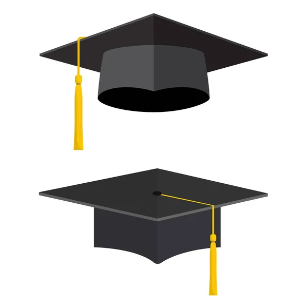 University academic graduation caps — Stock Vector