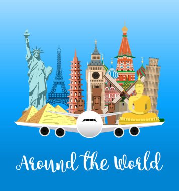 Seyahat poster. Dünyayı keşfedin.