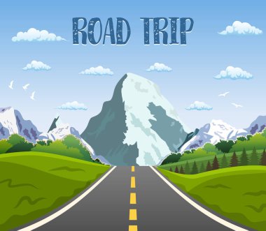 Güzel manzaralı otoban gezisi.