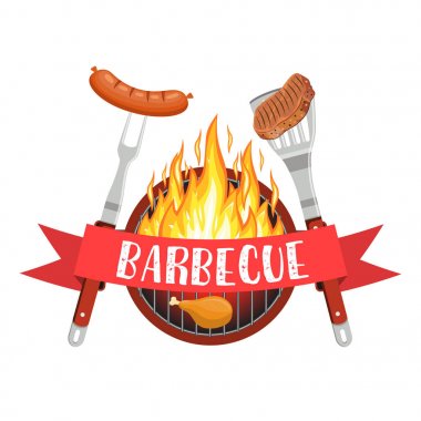 Barbekü partisi logosu