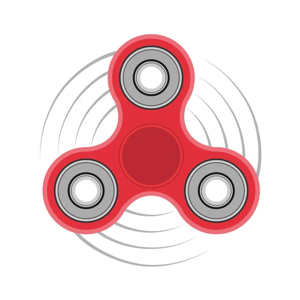 Rotes Handspinner-Spielzeug — Stockvektor