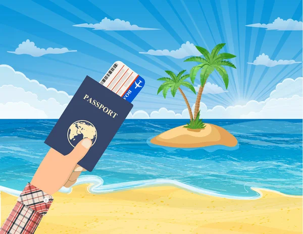 Yaz plaj bir güneş ile,