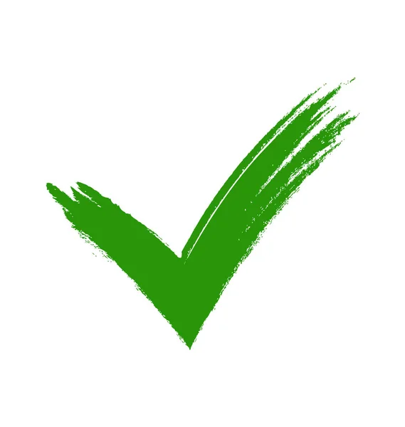 Marca de verificación verde . — Vector de stock