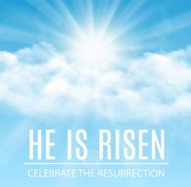 He is risen. clipart