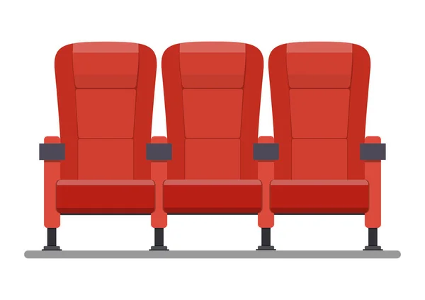 Auditorium and seats in a movie theater. — Stock Vector