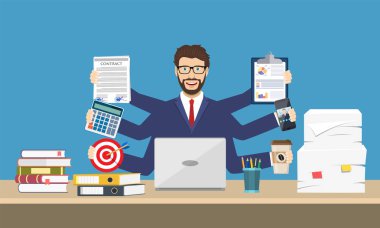 Daha fazla el ile mutlu işadamı