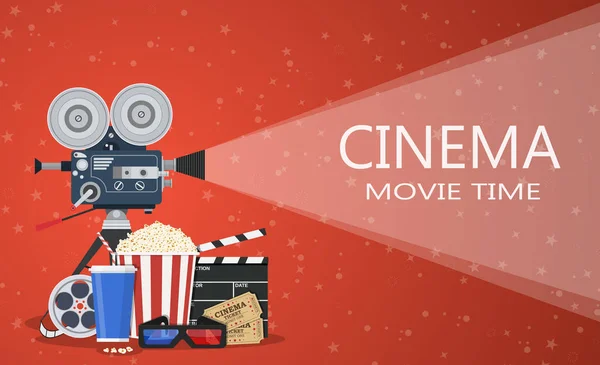 Cine estreno diseño de póster — Vector de stock