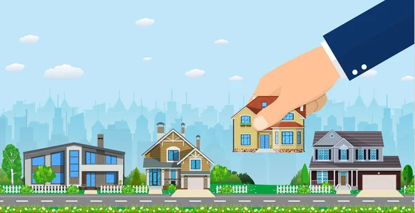 İnsan eli seçin doğru bir ev tutmak için.