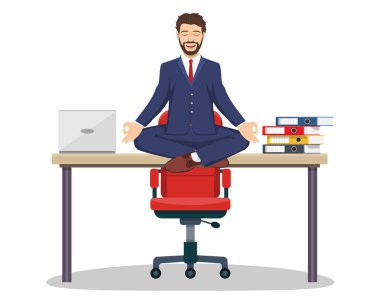 İş adamı, Ofis Masası üzerinde oturan Yöneticisi