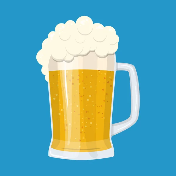 Pils glas bier pictogram — Stockvector