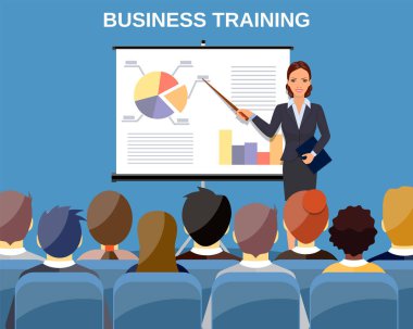 iş kadını sunu yapma