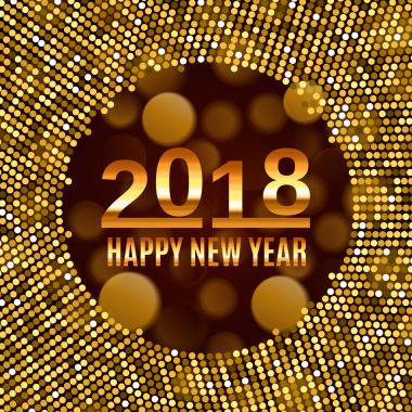 Yeni yıl 2018 kutlama arka plan.