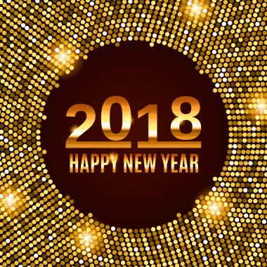 Yeni yıl 2018 kutlama arka plan.