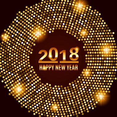 Yeni yıl 2018 kutlama arka plan.