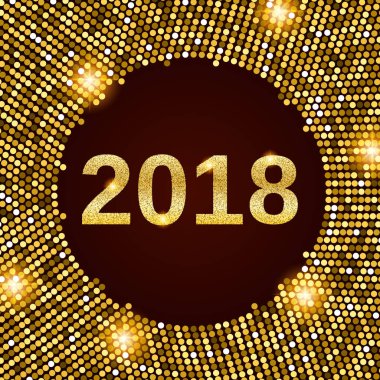 Yeni yıl 2018 kutlama arka plan.