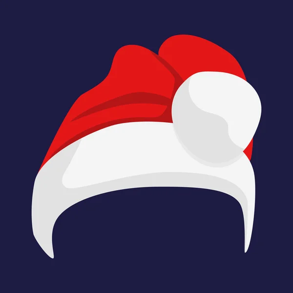 Chapeau rouge Santa Claude — Image vectorielle