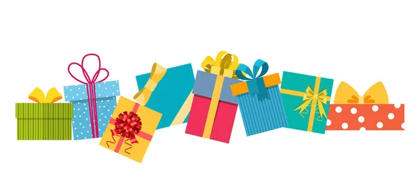 Conjunto de cajas de regalos — Archivo Imágenes Vectoriales