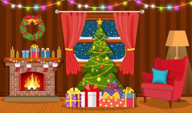 Noel iç oturma odası