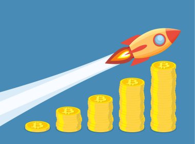 Bitcoin büyüme kavramı.