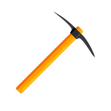 Ahşap kazma ile demir uç.