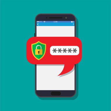 smartphone güvenlik kavramı,