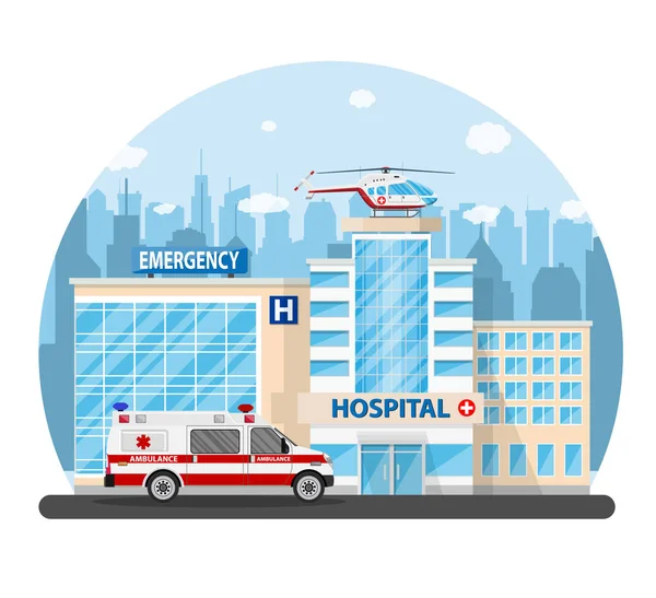Edifício do hospital, ícone médico . — Vetor de Stock