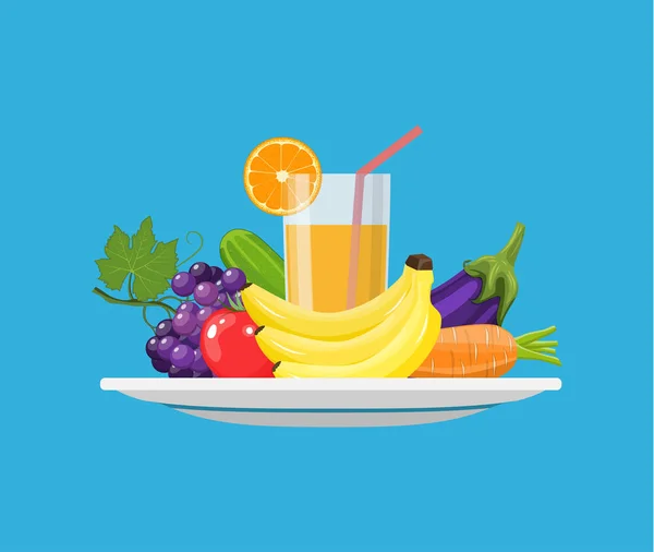 Concept de choix alimentaire. légumes frais . — Image vectorielle
