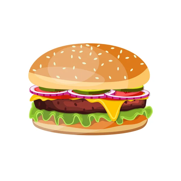Deliciosos iconos de hamburguesas — Archivo Imágenes Vectoriales